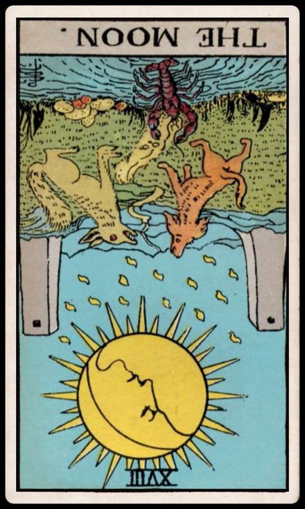 Ay ters tarot kartı