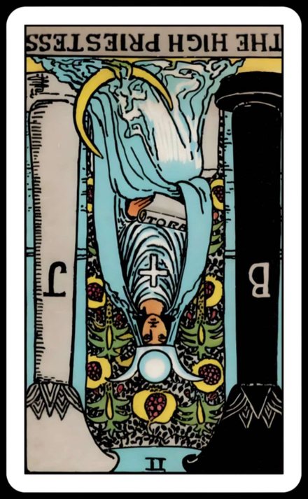 Azize ters tarot kartı