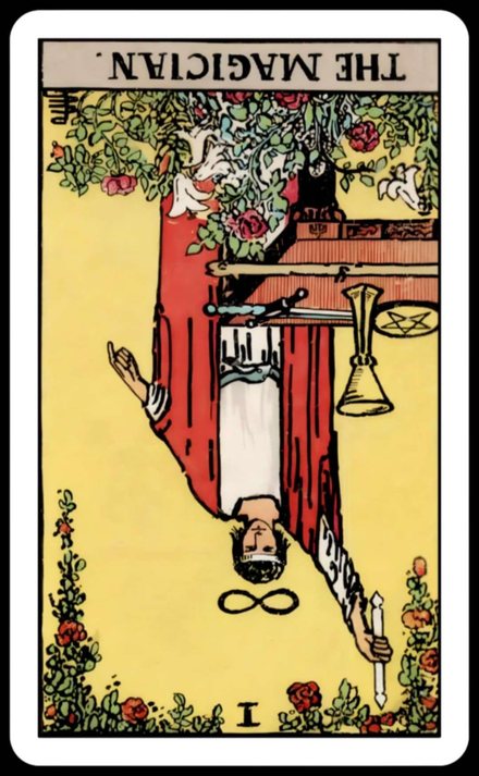 Büyücü ters tarot kartı