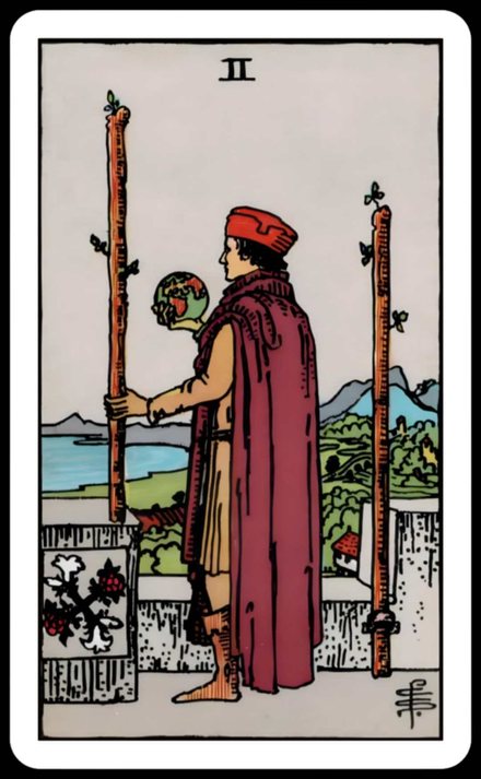 Değnek İkilisi tarot kartı