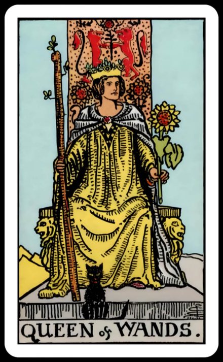 Değnek Kraliçesi tarot kartı