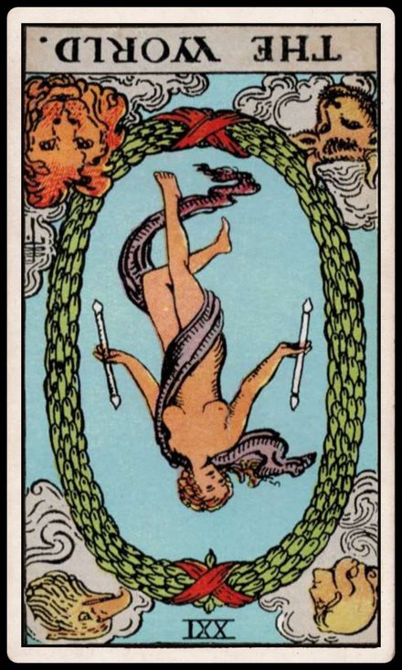Dünya ters tarot kartı
