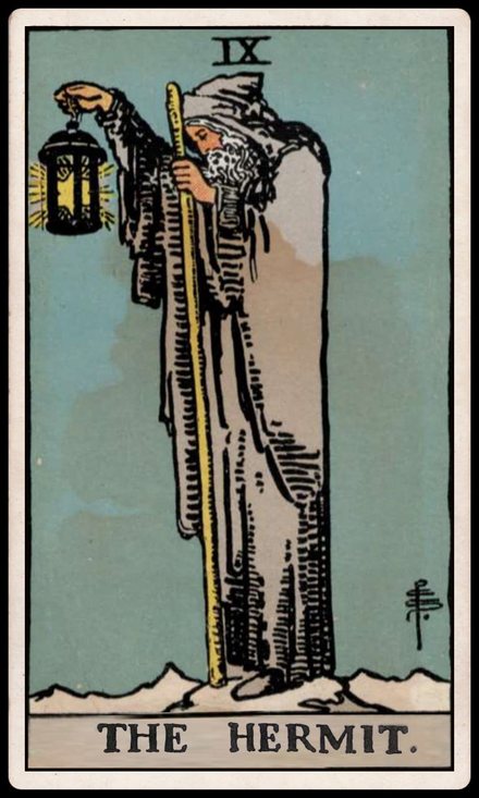 Ermiş tarot kartı