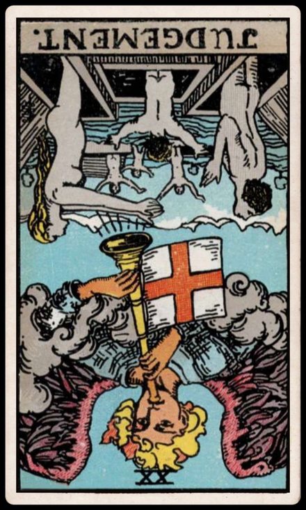 Hüküm ters tarot kartı
