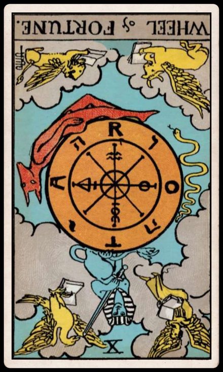 Kader Çarkı ters tarot kartı