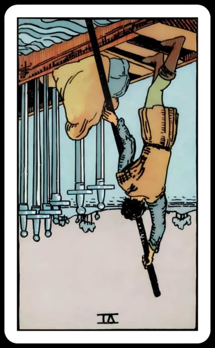 Kılıç Altılısı ters tarot kartı
