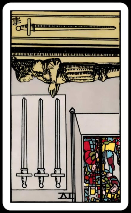 Kılıç Dörtlüsü ters tarot kartı