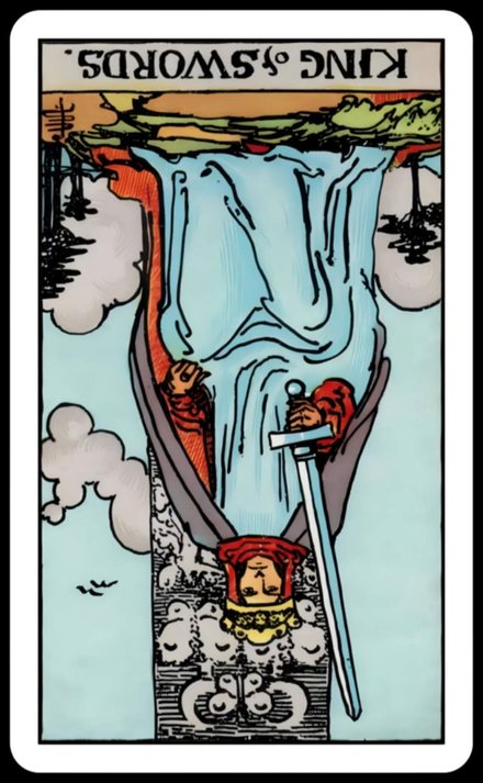 Kılıç Kralı ters tarot kartı