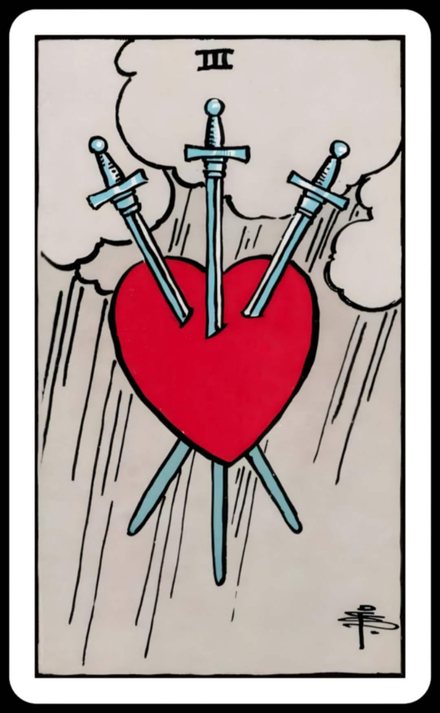 Kılıç Üçlüsü tarot kartı