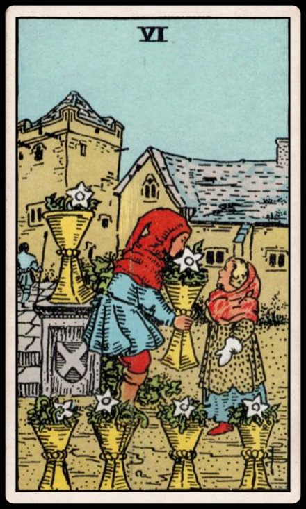 Kupa Altılısı tarot kartı
