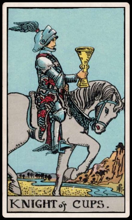 Kupa Şövalyesi tarot kartı