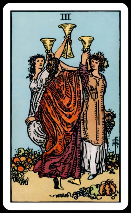 Kupa Üçlüsü tarot kartı