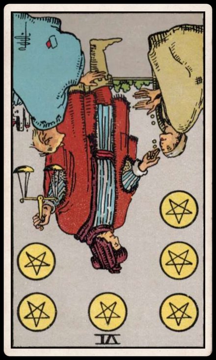 Tılsım Altılısı ters tarot kartı