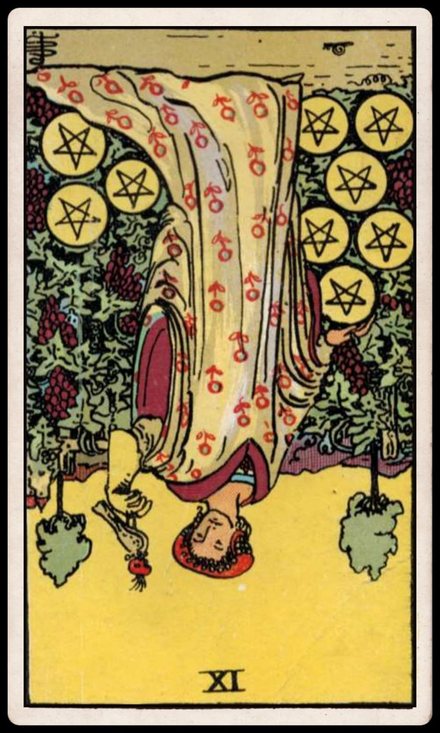 Tılsım Dokuzlusu ters tarot kartı