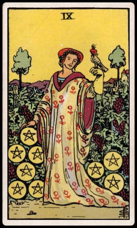 Tılsım Dokuzlusu tarot kartı