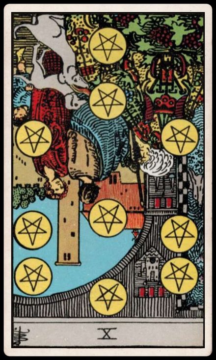 Tılsım Onlusu ters tarot kartı