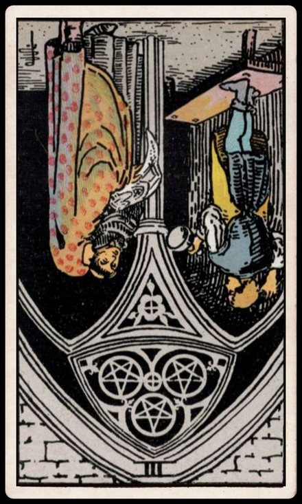 Tılsım Üçlüsü ters tarot kartı