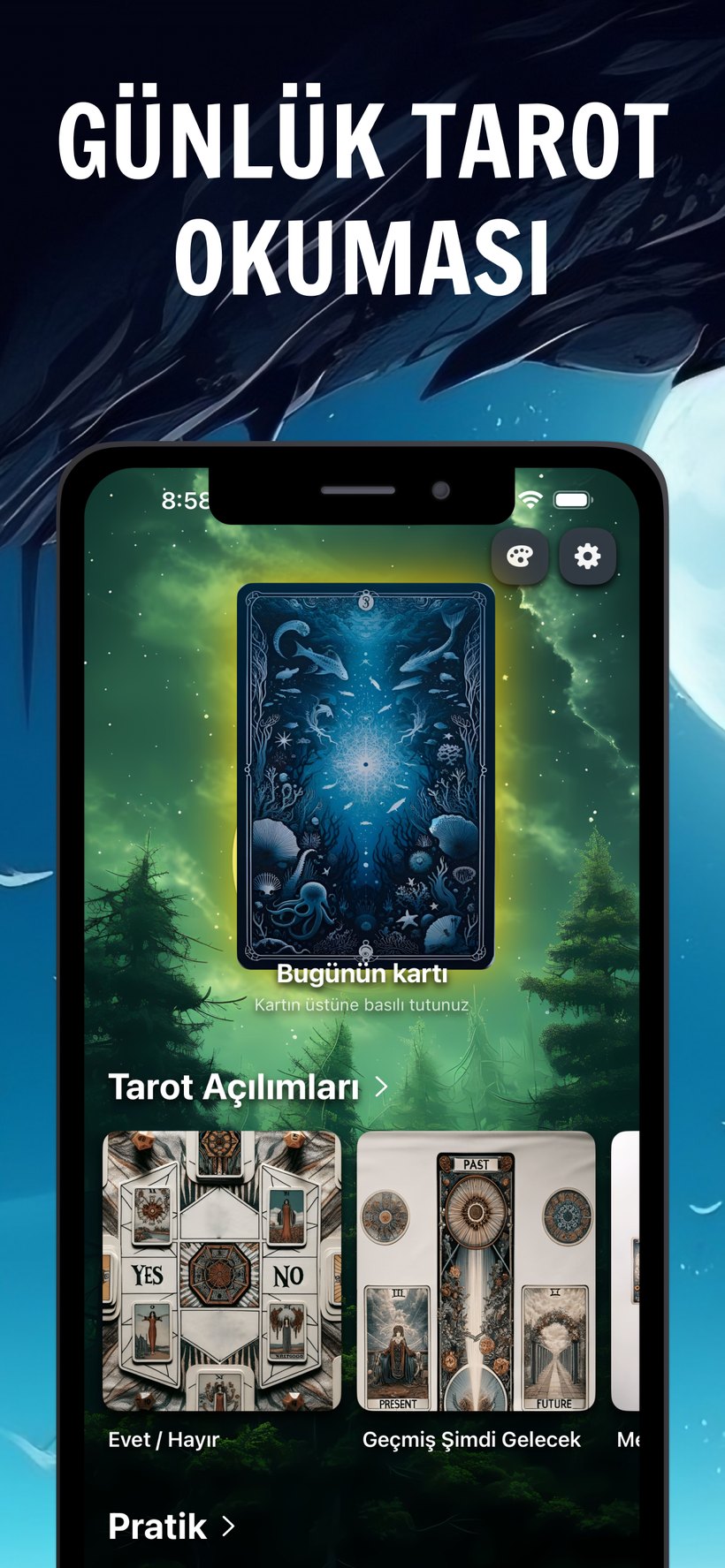 Tarotify — Güne bir kartla başla ekranı