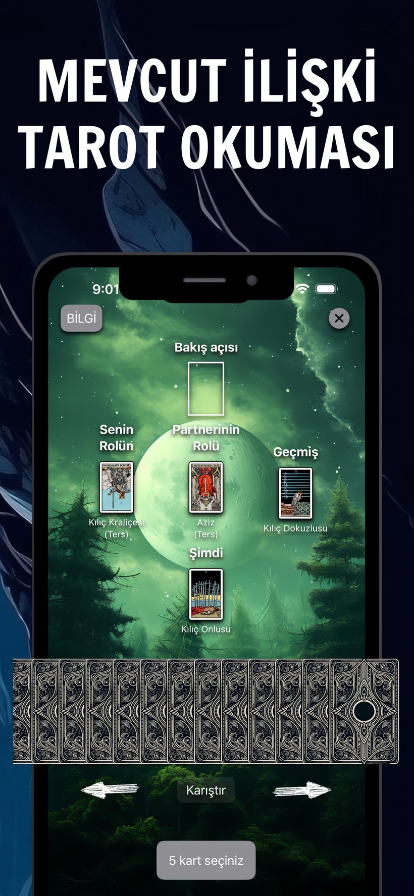 Tarotify — O ne hissediyor, sen neredesin? ekranı